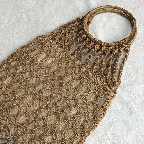 Vintage Handbags - Vintage Jute French Market Bag Pristine Condition